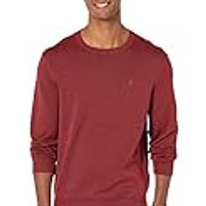 Calvin Klein Men's Supima Cotton Solid Monogram Logo Sweater, Salsa Heather, Extra Extra Large