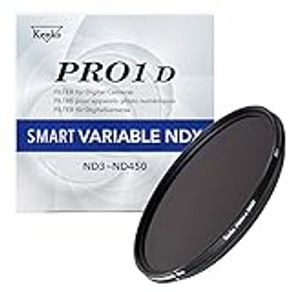 Kenko 933855 Variable ND Filter PRO1D Smart Variable NDX 72mm ND3-32 No X-Shape Unevenness, ND3-450 Stepless Adjustment