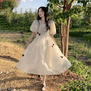 Mori Dress Girl Summer 2023 New Style Junior High School Students Sweet Gentle Princess Chiffon Long Skirt GPBE