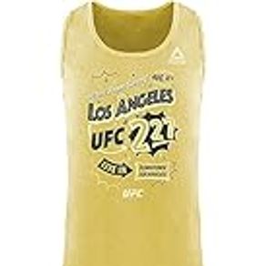 Reebok Mens Live in Downtown Los Angeles Tank Top, Yellow, Yellow, L
