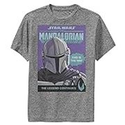 STAR WARS Mandalorian This is The Way Poster Boys Short Sleeve Tee Shirt, Charcoal Heather