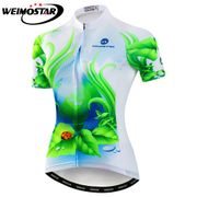 Cycling Jersey Women Bike Shirt Pro Road MTB Bicycle Clothing Short Sleeve Maillot Ropa Ciclismo Female Racing Summer Top Green