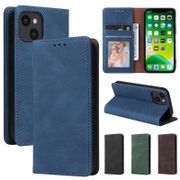 New Casing! for iPhone 13 Mini 12 11 Pro Max X XR XS Max Blue Flip Stand Card Leather Case Wallet Cover