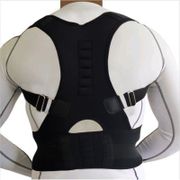Unisex Black S-XXL Men Women Adjustable Posture Back Support Corrector Brace Lumbar Brace Shoulder Band Belt Health Care