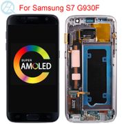 QHT Original G930F Display For Samsung Galaxy S7 G930F LCD With Frame 5.1" S7 SM-G930F Display LCD Touch Screen Parts