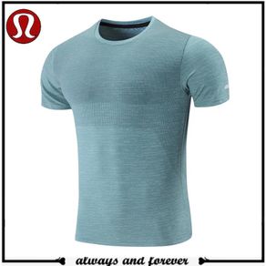 Lululemons Short-Sleeved Sportswear Quick-Drying Running Top Men Training Fitness Wear Short-Sleeved T-Shirt Men 9139