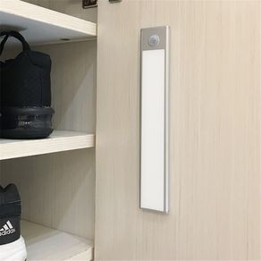 USB Rechargeable Motion Sensor LED Night Cabinet Closet Wardrobe Wall Light Lamp