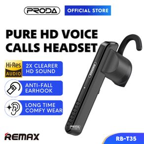 REMAX Headset Handsfree Headset For Calls RB-T35 Headset For Driving Ear-Hook Headset Bluetooth Earphone Business 蓝牙单边耳机