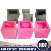 Small House Stairs Shaped Succulent Plant Concrete Cement Pots Silicone Mold Clay Mould Stairs Type Flower Vase Mould Craft