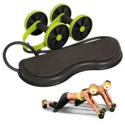 Roller AB Wheels Roller Stretch Elastic Abdominal Resistance Pull Rope Tool for Abdominal muscle trainer exercise