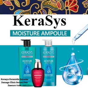 Kerasys Advanced Moisture Ampoule Shampoo treatment and keramide rich serum set