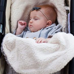 Baby Sleeping Bag Baby Thickening Plus Velvet Knit Warm Sleeping Bag Wool Stroller Sleeping Bag