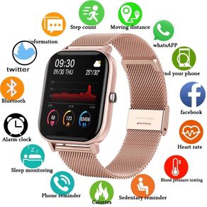 LIGE New Ladies Smart watch Heart Rate blood Pressure Monitoring Fitness tracker Sports Female smart watch Male For Android iOS