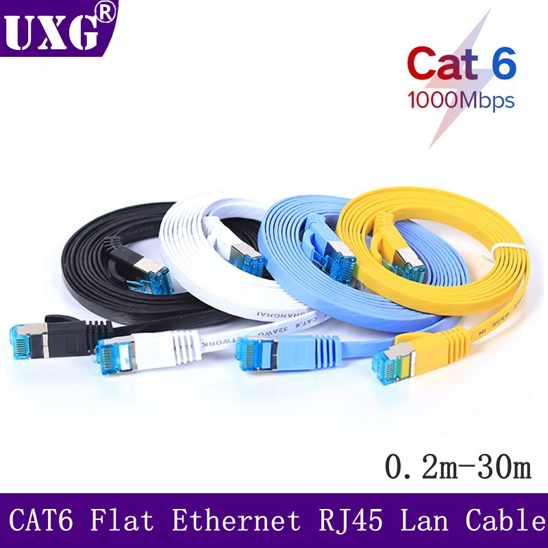 CAT6 Flat Ethernet Cable RJ45 Lan Cable Networking Ethernet Patch