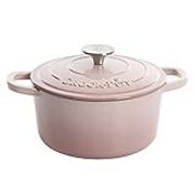 Crock-Pot Artisan Round Enameled Cast Iron Dutch Oven, 7-Quart, Blush Pink