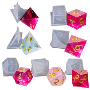 Crystal Epoxy Resin Mold Kit Dice Digital Game Silicone Mould Art