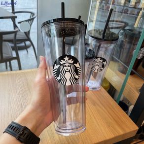  473/710ML Starbucks Straw Cup Reusable Transparent Food Grade plastic cup brilliant
