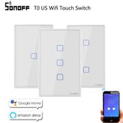 Sonoff  WiFi Smart Switch T0 1 2 3 Gang Wall Touch Panel US Type Wireless Remote Lamp Smart Home Controller by Alexa Google Home