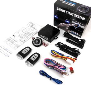 Keyless Entry System Remote Control Engine Start Car Alarm With Autostart Push Start Stop Button PKE Central Locking Automation