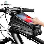 COMAXSUN Bicycle Bag Waterproof Frame Front Top Tube Cycling Bag Reflective 6.5in Phone Case Touchscreen Bag MTB Bike Accessorie