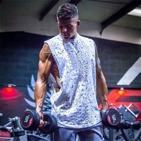 Fashion New Men Fitness Tank Top Bodybuilding Workout Cotton Singlet Tops