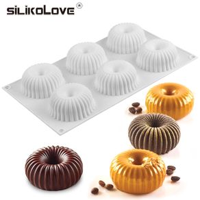 6 Cavity Cake Mold For Baking Silicone 3d Cake Decorating Bakeware For Chiffon Mousse Pastry Dessert Moulds