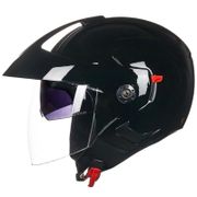 Motorcycle Helmet Open Face Dual Lens Visors Moto Helmet Electric Bicycle Helmet Men Women Summer Scooter Motorbike Helmet S CE