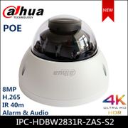 Dahua IPC-HDBW2831R-ZAS-S2 8MP Dome Network Camera 4K 5X Zoom POE SD audio card slot IR 40m Alarm Starlight IP camera