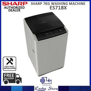 SHARP ES718X 7KG FULLY AUTO TOP LOAD WASHER WITH FREE DELIVERY AND INSTALLATION