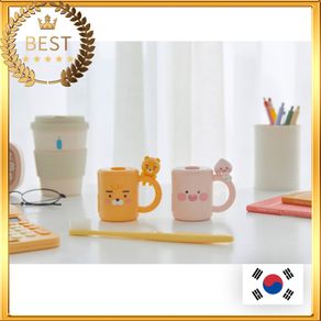 Kakao Friends Glass Mug and Two Paper Coasters Set Apeach