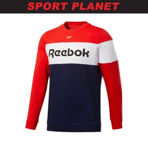 Reebok Men Training Essentials Fleece Crew Sweat Shirt Baju Lelaki (Fs8473) Sport Planet 41-25