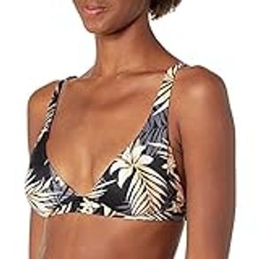 Billabong Women's Safari Nights Banded Tri Bikini Top, Black Pebble, S