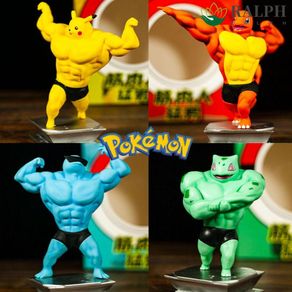 RALPH Pokemon Action Figure Kids Gifts PVC Toys PVC Doll Home Decoration Pikachu Cosplay Model Children Gift Muscle Man Modele Toys