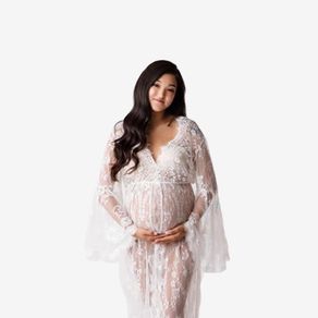 maternity dress Photography Props Pregnancy Dress Photography Maternity Dresses For Photo Shoot Pregnant Dress Lace Maxi Gown
