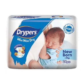 [SG SELLER] 24 pcs Drypers Wee Wee Dry Disposable Diaper Tape For New Born Baby Very Absorbent