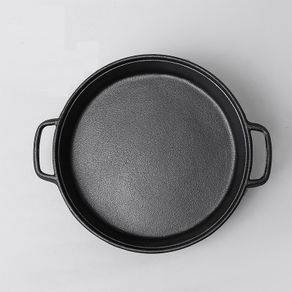 High quality 30CM Flat bottom  cast iron frying pan old fashioned  manual no coating pan