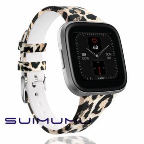 Compatible with Fitbit Versa 2 / Versa/Versa Lite Edition Sport Bands Soft Silicone Floral Fadeless Pattern Printed Strap 61022