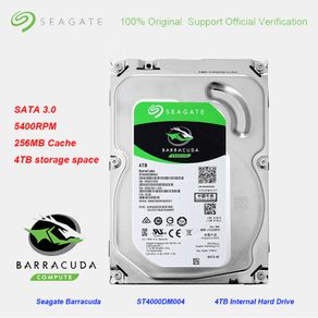  Seagate 4TB IronWolf NAS SATA Hard Drive 6Gb/s 256MB Cache  3.5-Inch Internal Hard Drive for NAS Servers, Personal Cloud Storage  (ST4000VN008), Silver : Electronics