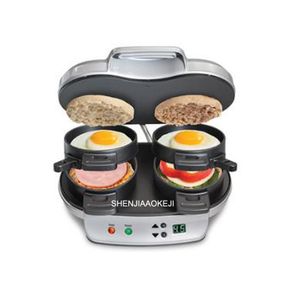 DIY Home use Hamburg machine Multifunction Electric baking pan sandwich machine Double tray breakfast machine 220V 1PC