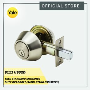 Yale 8111 US32D Standard Entrance Duty Deadbolt Satin Stainless Steel