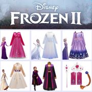Frozen 2  Princess Anna Elsa Girls Dress Halloween Christmas Cosplay Costume Birthday Party Kids Clothing