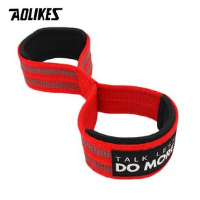 1 Pair Figure 8 Weight Lifting Straps Weightlifting Powerlifting Sport Gym Fitness Bodybuilding Barbell Wrist Support