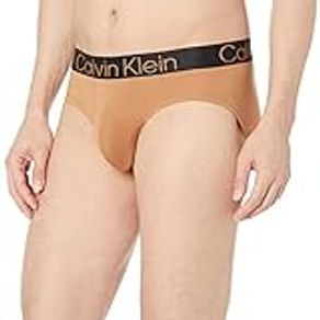 Calvin Klein Men's Flex Natural Hip Brief, Sandalwood, X-Large