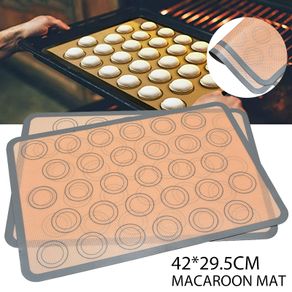 2 PCs Silicone Baking Mat Bakeware Macaroon Tray Pad Oven Liner Baking Tray Mat Pastry Tool 42*29.5CM