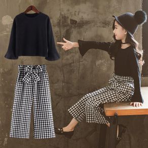 Long-Sleeved Girls' Suits Fashionable Korean Version Autumn Children's Long