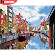 HUACAN Pictures By Number City Landscape Kits Home Decor Painting By Numbers Venice Drawing On Canvas HandPainted Art DIY Gift