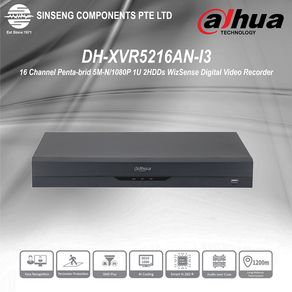 Dahua XVR5216AN-I2 16 Channel Penta-brid 5M-N/1080P 1U WizSense DVR Analog CCTV Digital Video Recorder