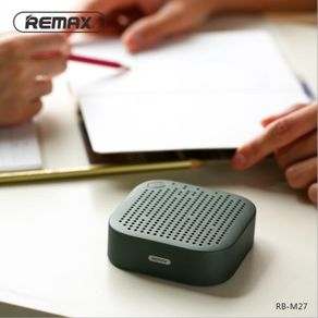REMAX-M27 Portable Mini Bluetooth 4.2 Speaker 1200mAh Metal Stereo Music Bass HD Sound 5W Wireless AUX Outdoor Speaker