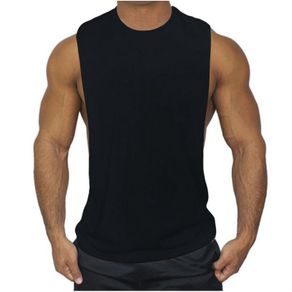 New Gyms Tank Tops Mens Bodybuilding Clothes Fitness Men Singlet Sleeveless Cotton Workout Stringer Gyms Shirts