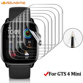 [Top Selection] Sports Smart Watch Anti-fingerprint Anti-scratch  Full Cover Screen Protector HD Clear Soft Hydrogel Film For Huami Amazfit GTS 4 mini